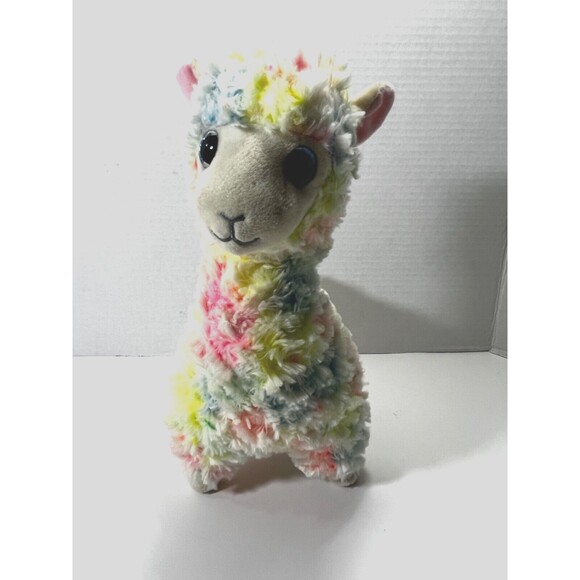 Ty Original Beanie Babies 11” Lola the Multi-Colored RAINBOW Llama - Picture 1 of 9